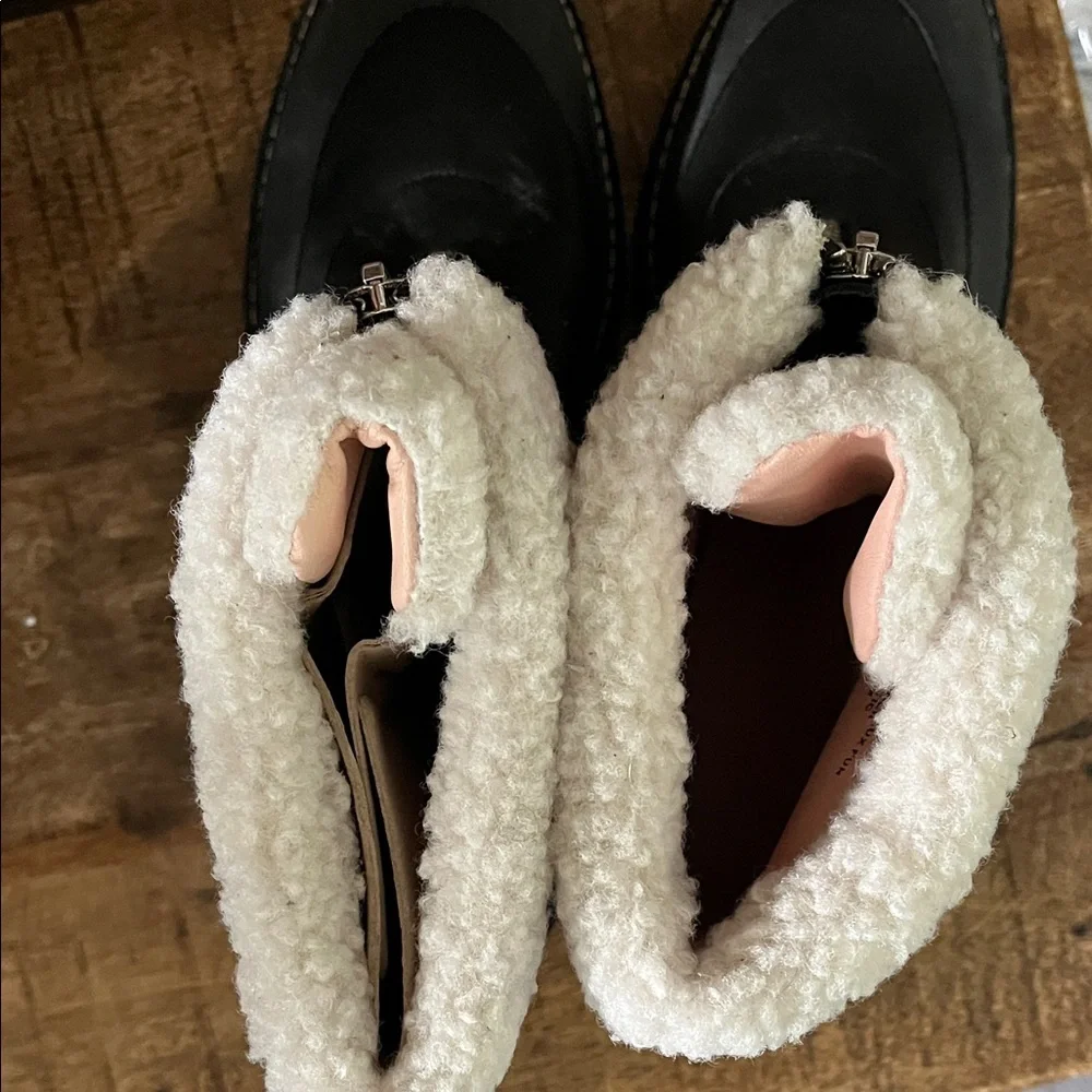 J. Crew Black and White Winter Boots new boots never worn - Picture 5 of 13